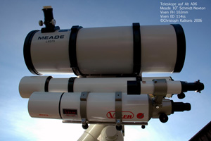 10" Schmidt Newton, Meade - Vixen 114ss ED - Vixen 102 FH - &copy; Christoph Kaltseis